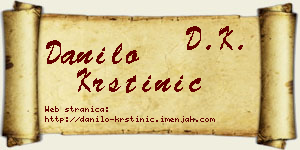 Danilo Krstinić vizit kartica